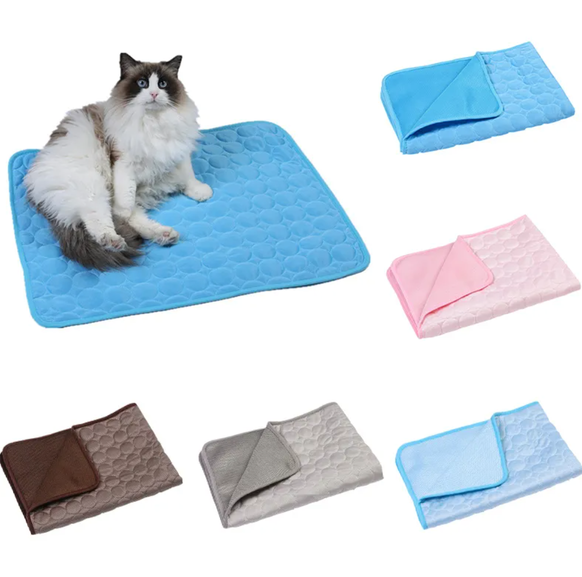 ChillPaw™ Ice Silk Cooling Mat – Instant Cooling Bed for Dogs & Cats